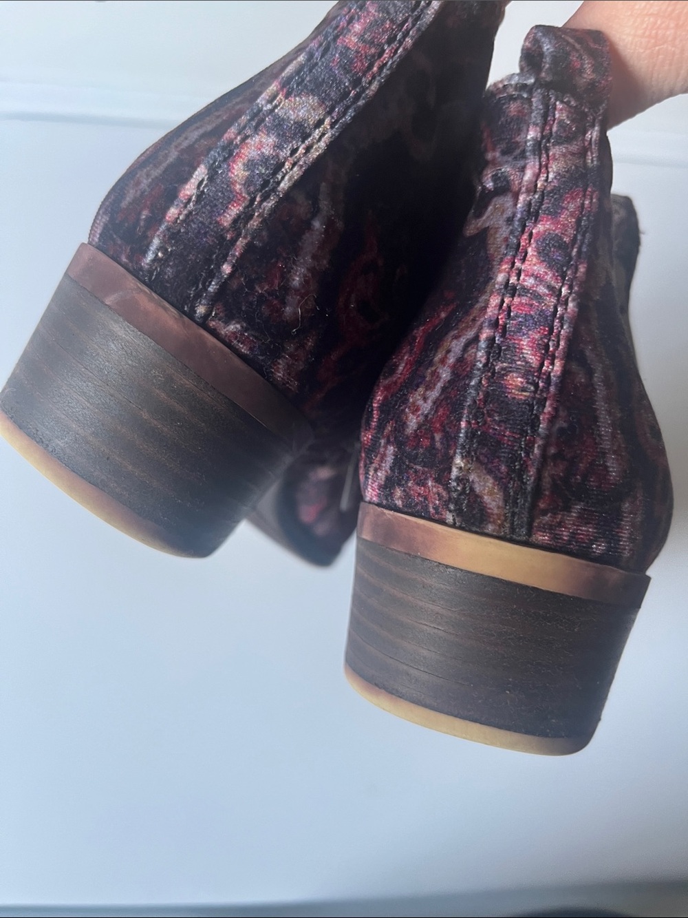 Lucky Brand Velvet Paisley Ankle Boots in purple mixed paisley - Picture 6 of 6